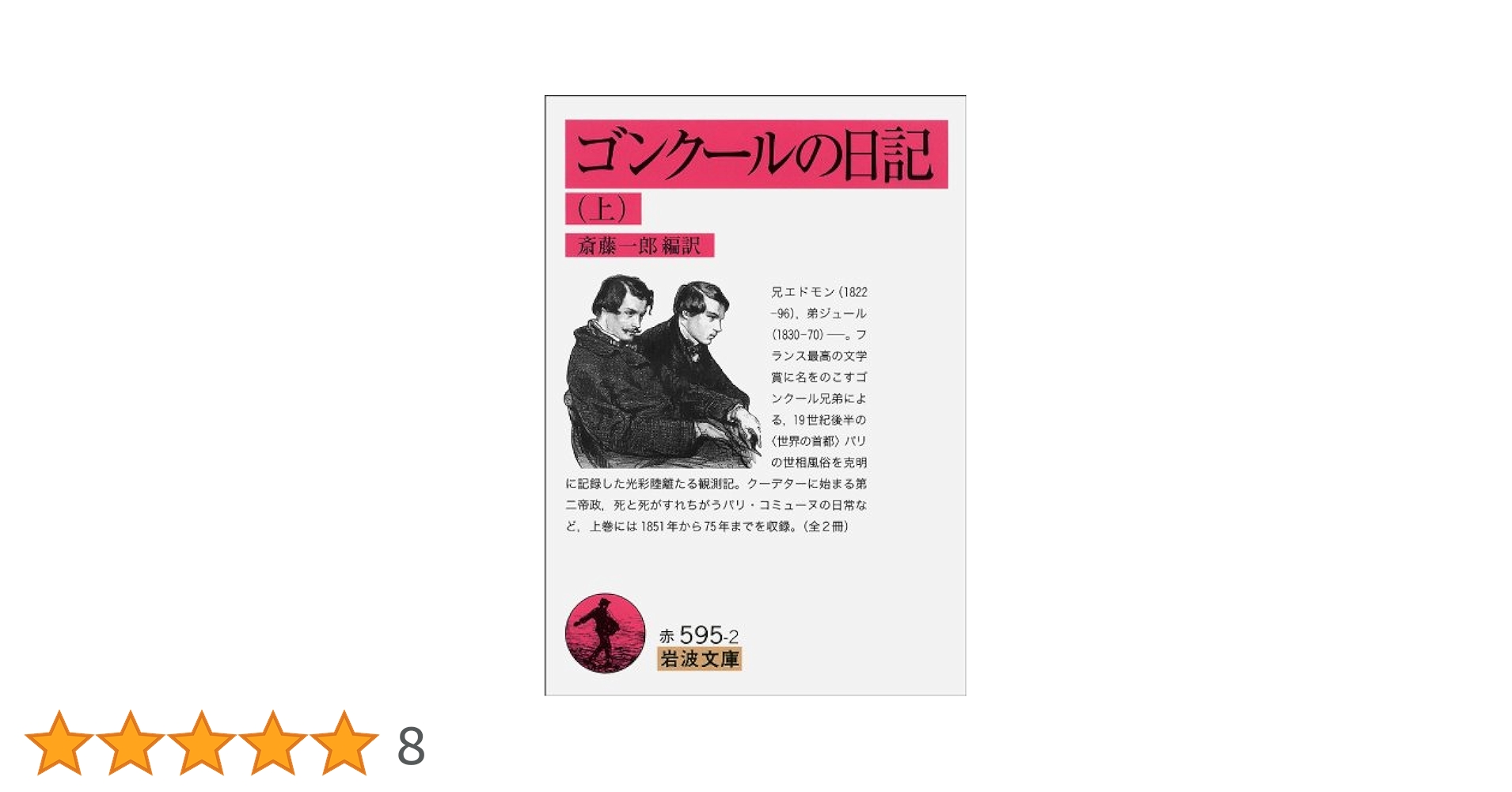 Amazon.co.jp: ゴンクールの日記(上) (岩波文庫) (岩波文庫 赤